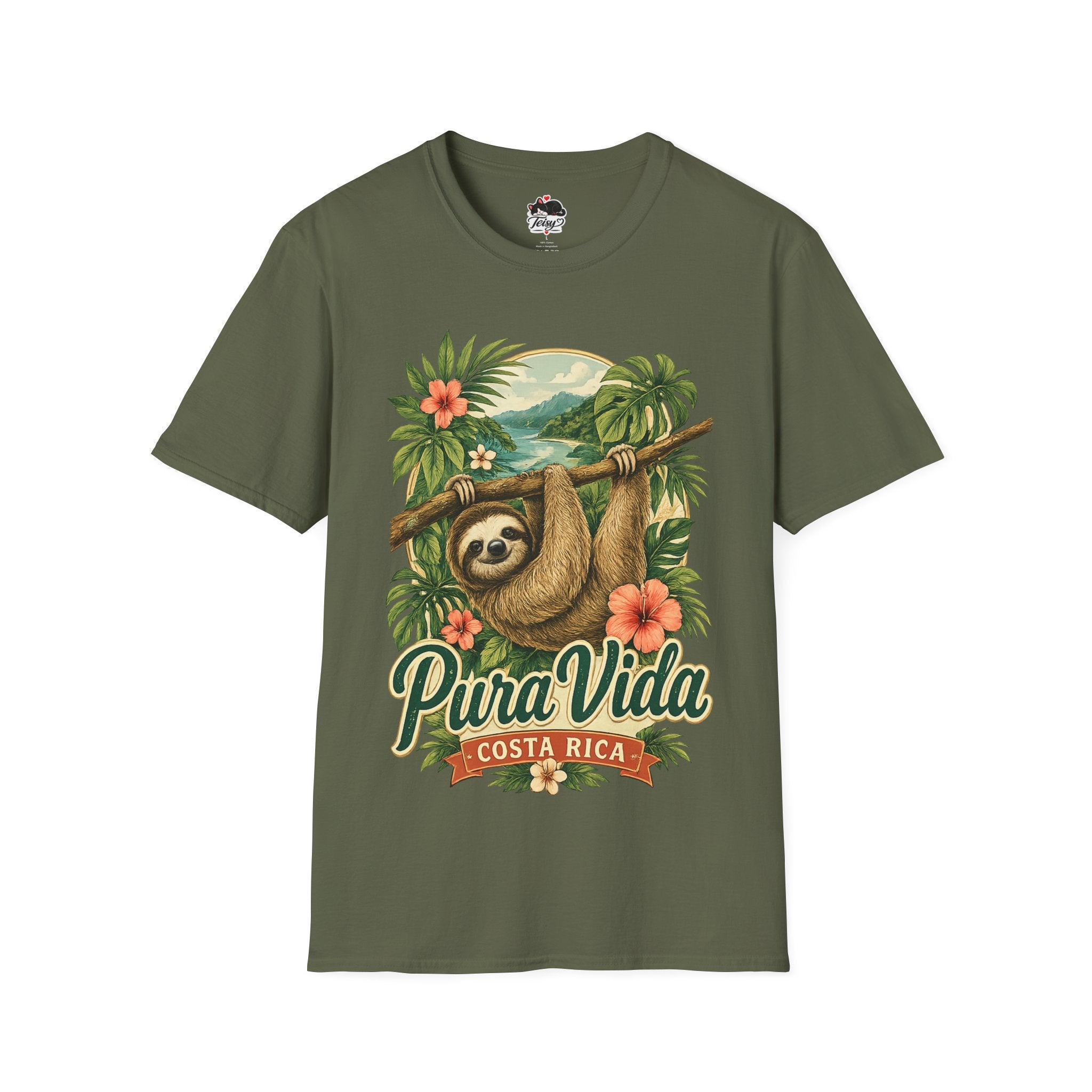 Pura Vida Costa Rica Sloth T-Shirt